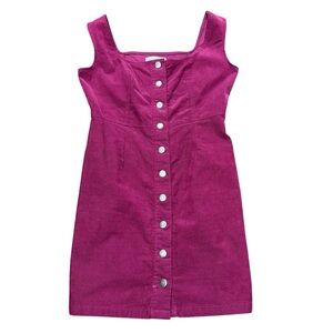 Urban Outfitters Corduroy Button-Down Mini Dress Purple Size 2